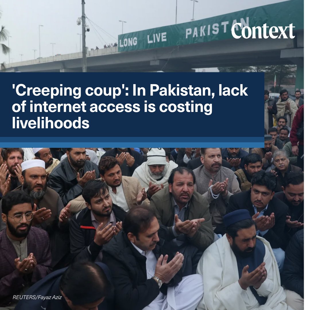 In Pakistan, internet outages and slow speeds lead to economic loss and campaigners say the government is behind it. 

✍️ Zuha Siddiqui reports. 

🔗 context.news/digital-divide…