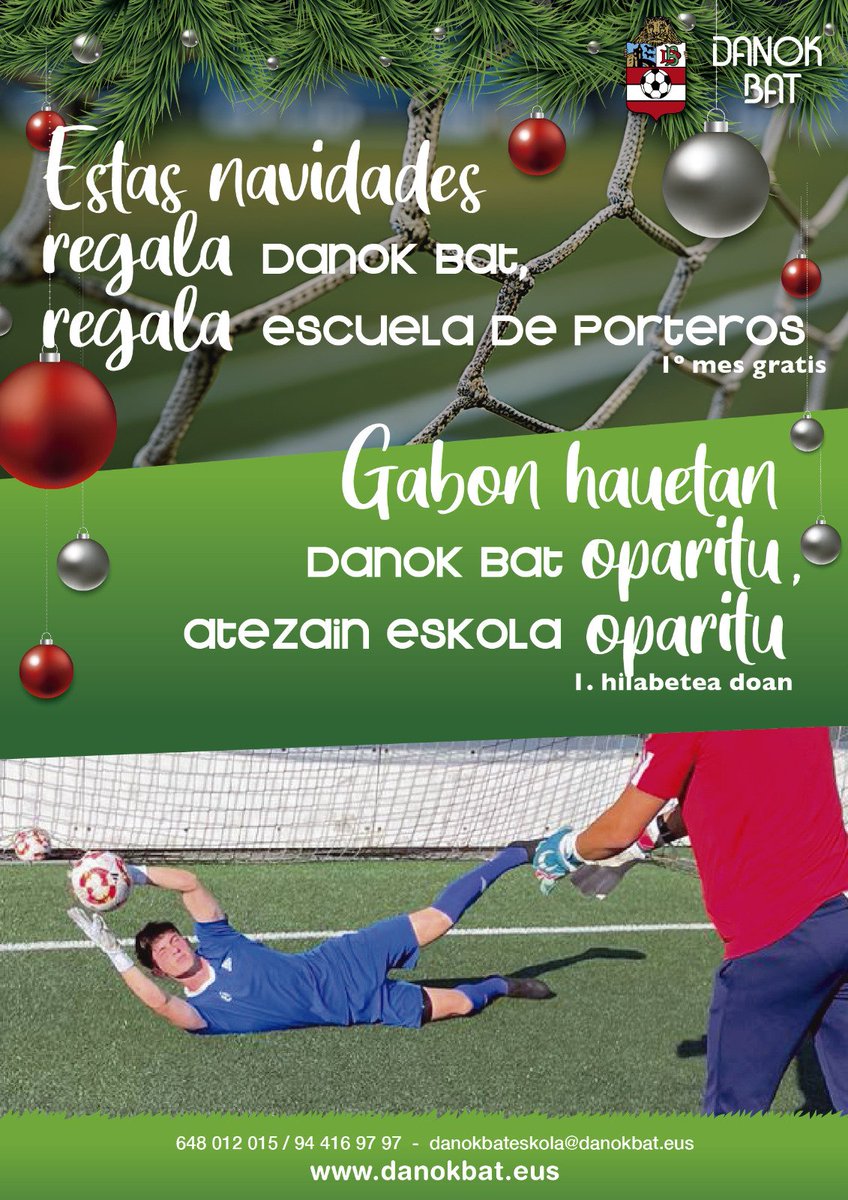 DanokBatClub's tweet image. 🎁🎄 Estas Navidades, regala Danok Bat, regala Escuela de Porteros.

‼️PRIMER MES DE INSCRIPCIÓN GRATIS.

🧤 Metodología Danok Bat, entrenamientos Danok Bat ¡y hasta entrenadores Danok Bat!

👦 Para nacidos entre 2011 y 2017

¡No pierdas la oportunidad!