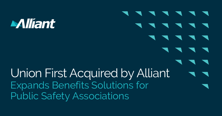 AlliantIns's tweet photo. #AlliantInsurance announces the acquisition of Union First, a benefits consulting and third-party admin firm serving public safety labor associations—including police, firefighters, and deputy sheriffs. Union First joins our #EmployeeBenefits Group. https://t.co/l8Rr7FQtAN https://t.co/1Hy6KpNdTI