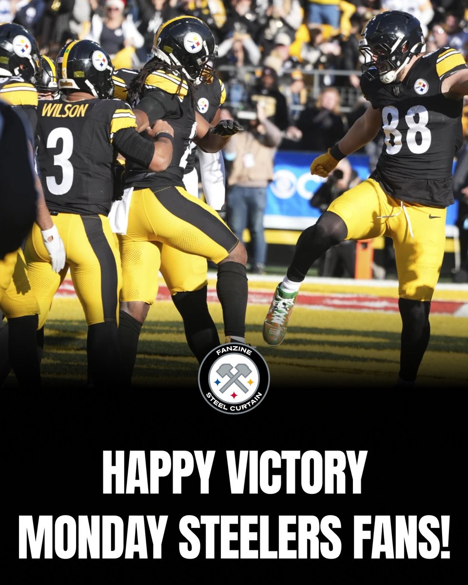 SteelCurtainApp's tweet photo. Starting the week off well🤝 

Happy Victory Monday, Steelers fans! #HereWeGo https://t.co/TEexDgRoRO