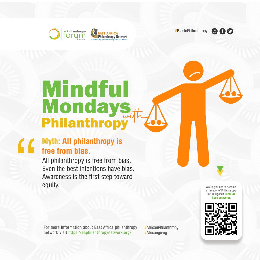 philanthropy_ug's tweet photo. 💭Mindful Mondays With Philanthropy💙
#BiasInPhilanthropy.
⁉️Myth: All philanthropy is free from bias.
📃Even the best intentions have bias. Awareness is the first step toward equity.
#AfricanPhilanthropy
#africangiving🫶🏾🌍 https://t.co/bT7jvwSXxa