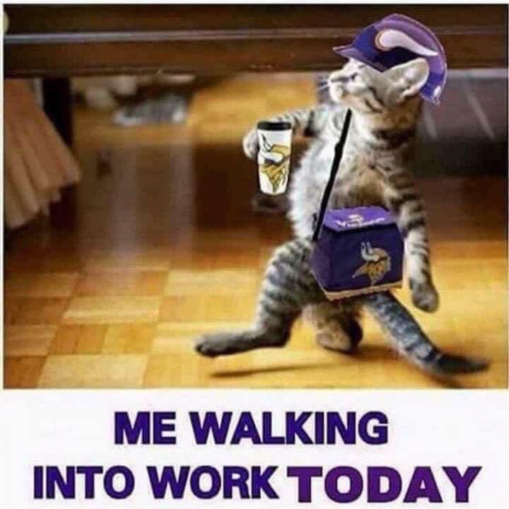 purplebuckeye's tweet photo. Me not only walking into work, but sitting at my desk as a fan of the 11-2 #Vikings with a QB playing at an #SAMVP level. #Skol
Let’s have a day, gang.
PS: I still believe they have a decent chance of winning the division, too. And homefield isn’t out of the question. https://t.co/FDx9Sbz7Pv