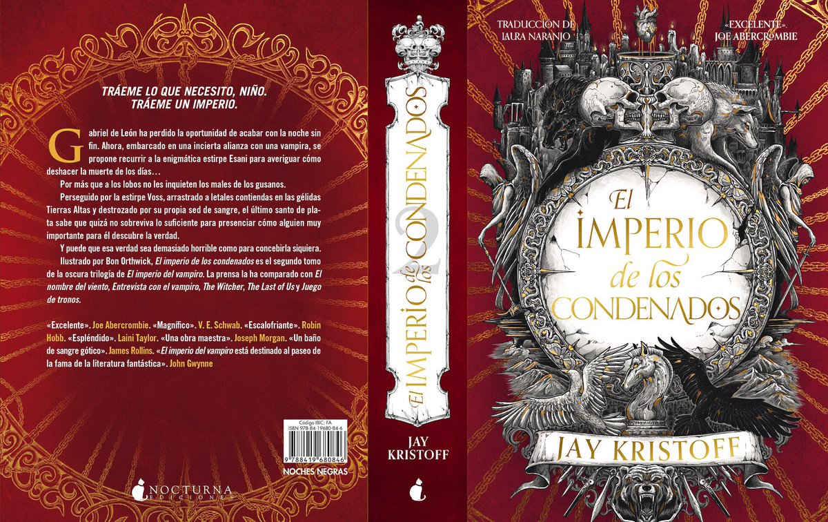 UniversoDSilvia's tweet image. ⚠️ATENCIÓN⚠️

El 13 de enero @NocturnaEd publicará #ElImperioDeLosCondenados, segunda parte de #ElImperioDelVampiro de @misterkristoff.

Gabriel de León continúa su lucha para acabar con la noche de los días.