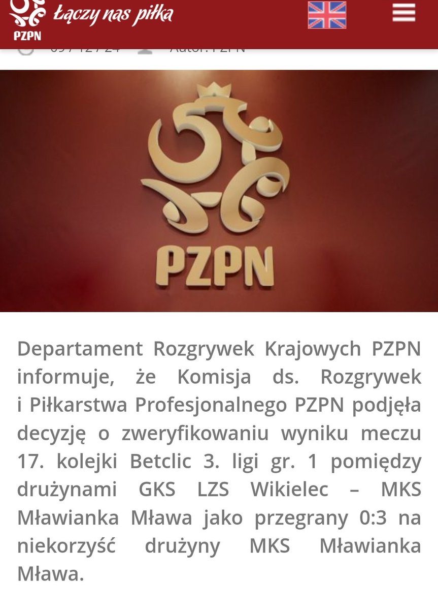 Dominik_L_04's tweet photo. @bojarowski @ligowiec_ @pzpn_pl Jak dobrze, że komunikat na stronie związku wyjaśnia dlaczego podjęto taką decyzję https://t.co/r3EC773w3X