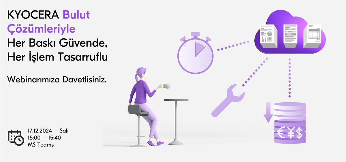 🎯 Webinarımıza davetlisiniz!

☁  Bulut tabanlı baskı ve tarama çözümlerinin avantajları
🔐Güvenli veri yönetimi ve yetkilendirme süreçleri
💲  Baskı yönetimi ile maliyet kontrolü
✔  Uygulama örnekleri

📅17.12.2024 – Salı - 15:00 – 15:40

Kayıt için: bit.ly/3Bk4i0S