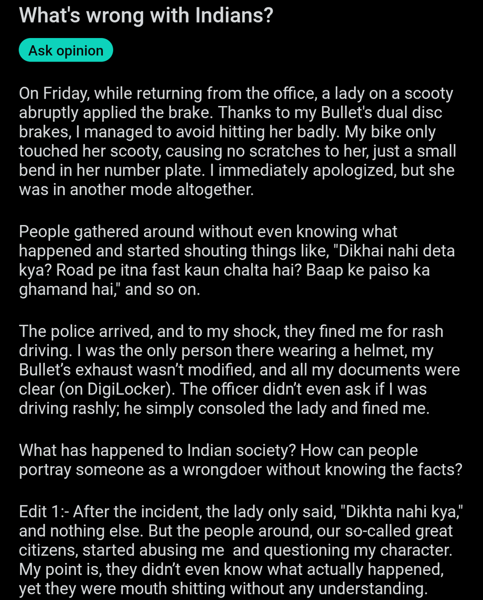 Ambar_SIFF_MRA's tweet photo. Indian guy gets a taste of India's gynocentrism: https://t.co/hZLz4V5XFE