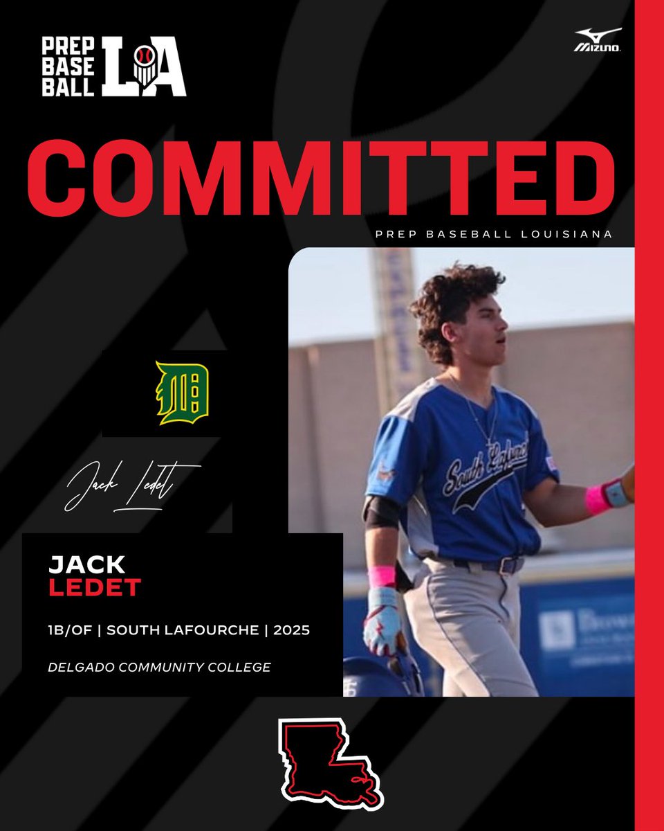 Prep Baseball Louisiana (@prepbaseballla) on Twitter photo Congratulations to 2025 Jack Ledet (South Lafourche HS) on his commitment to Delgado Community College. Ledet is the 2️⃣0️⃣th commit from our Senior Games event. #BeSeen
<a href="/AlexArmandPBR/">Alex Armand</a> | <a href="/Tyler__Leary/">Tyler Leary</a>
👤 loom.ly/v82bxv8 Congratulations to 2025 Jack Ledet (South Lafourche HS) on his commitment to Delgado Community College. Ledet is the 2️⃣0️⃣th commit from our Senior Games event. #BeSeen
<a href="/AlexArmandPBR/">Alex Armand</a> | <a href="/Tyler__Leary/">Tyler Leary</a>
👤 loom.ly/v82bxv8