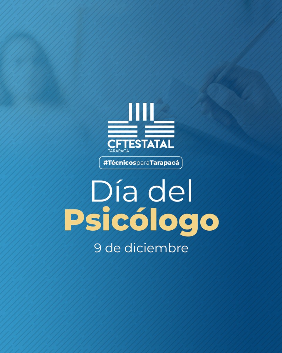 🧠✨ Hoy celebramos el Día del Psicólogo y destacamos a quienes forman parte del #CFTEstatalTarapacá. Gracias por su compromiso en el bienestar y desarrollo de nuestra comunidad educativa. 💚🌟

#DíaDelPsicólogo #Psicología #Bienestar
