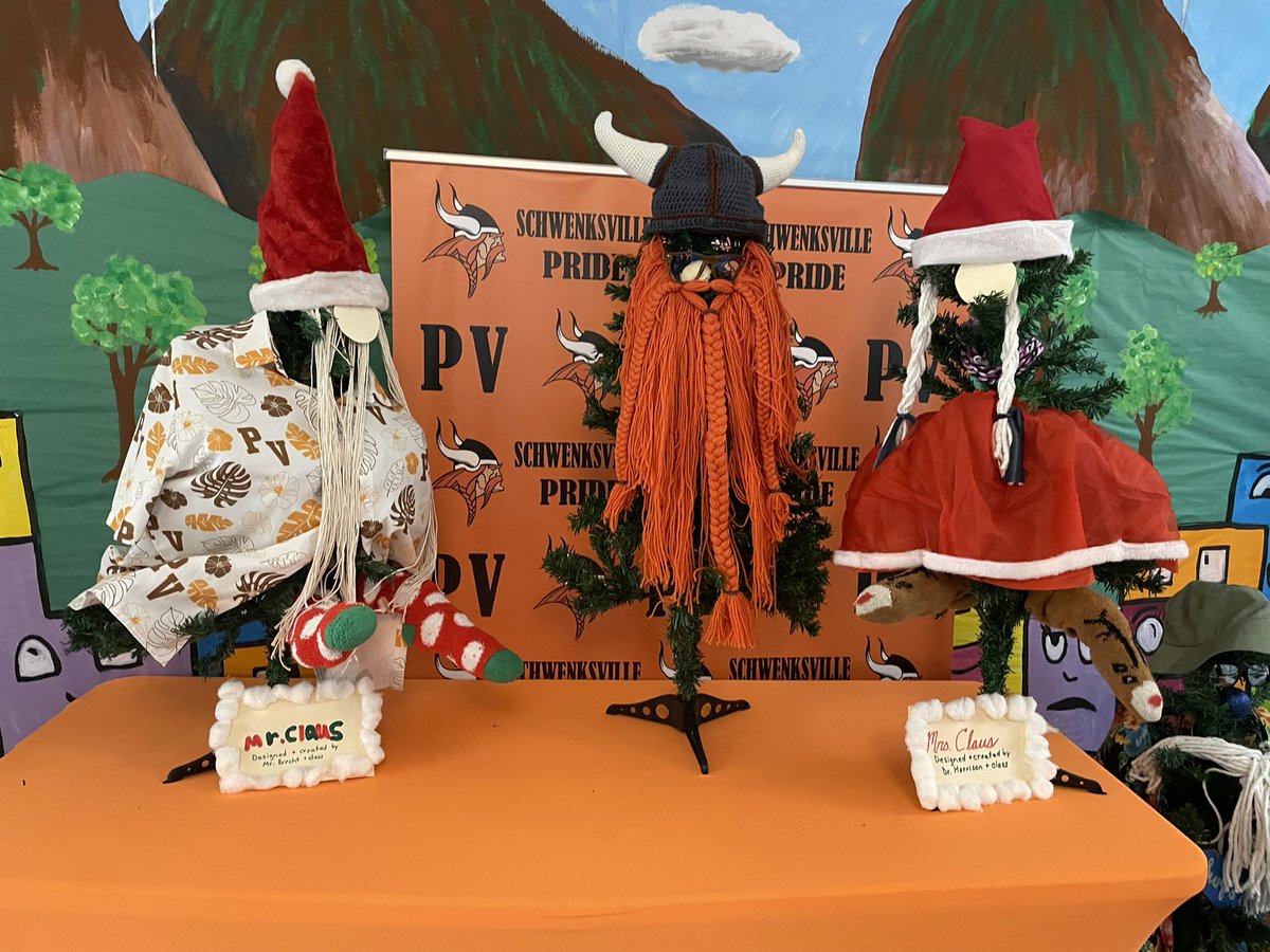 Kids loved the Mrs. Claus gnome tree we made!!!!  We are front and center as you walk in!  For a non-crafty person… I’m feeling pretty proud!