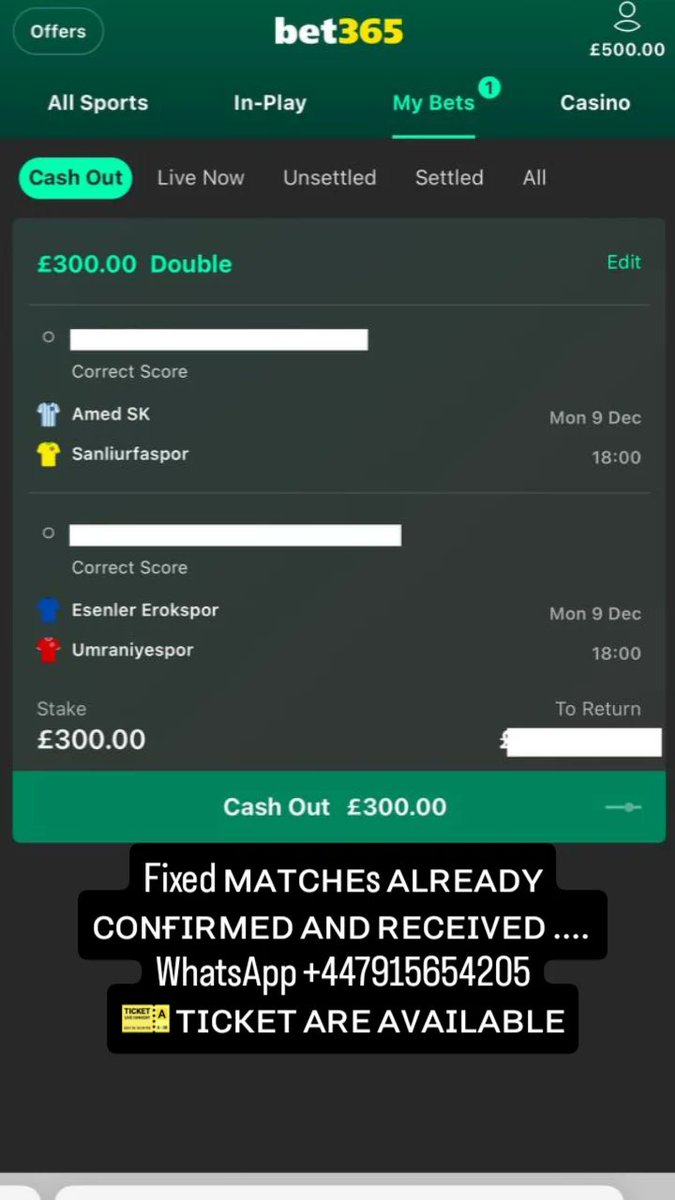 cncnshdjf59594's tweet image. Fixed ᴍᴀᴛᴄʜᴇs ᴀʟʀᴇᴀᴅʏ ᴄᴏɴғɪʀᴍᴇᴅ ᴀɴᴅ ʀᴇᴄᴇɪᴠᴇᴅ .... 
WhatsApp +447915654205
🎫 ᴛɪᴄᴋᴇᴛ ᴀʀᴇ ᴀᴠᴀɪʟᴀʙʟᴇ