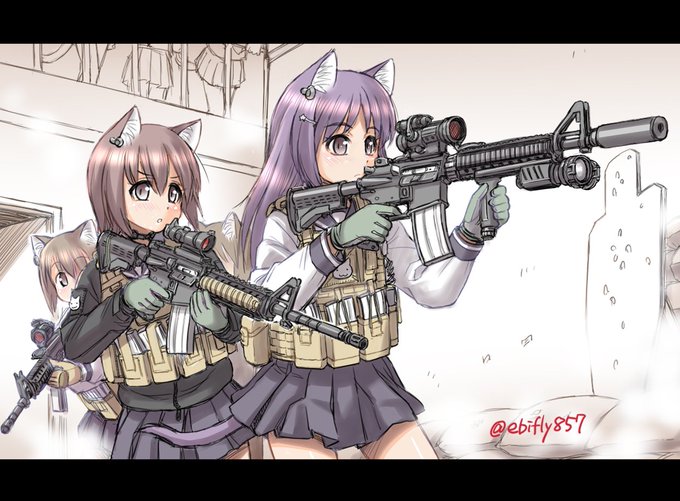 #AIは銃描けないからTLを銃持った絵で一杯にしようぜ
ねこCQB 