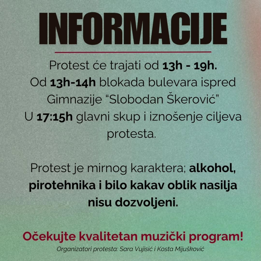 didileja's tweet photo. Petak 13. dec u 17:15 - Gimnazija Slobodan Skerovic

zapisite datum, nema nista vaznije od nase đece !

Dajmo đeci podrsku i zastitimo ih od sexualnih predatora koji vrijebaju u kozi nastavnika!
Jer danas je mozda u pitanju Sara a śutra vase dijete!

Molim za RT ! https://t.co/ItjJvXGSKI