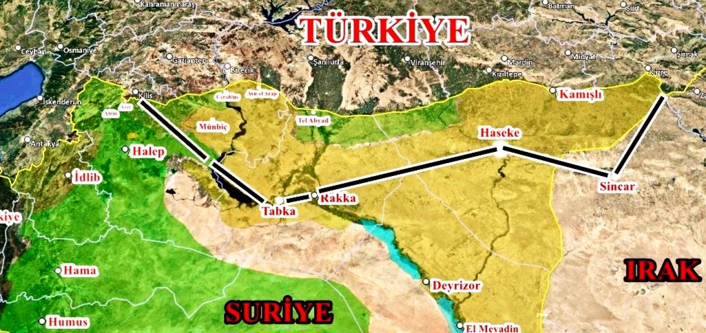 cenkozatici's tweet photo. Lider Dervişoğlu:

Dün Irak'ta olduğu gibi, bugün Suriye’de ülkenin bütünlüğü parçalanmış ve Suriye’nin %40’ı PKK terör örgütünün kontrolüne geçmiştir.

Yeni güvenlik sahası 
Tabka, Rakka, Haseke bölgesini kesecek şekilde genişletilmeli, Suriye’de PKK varlığı yok edilmelidir.