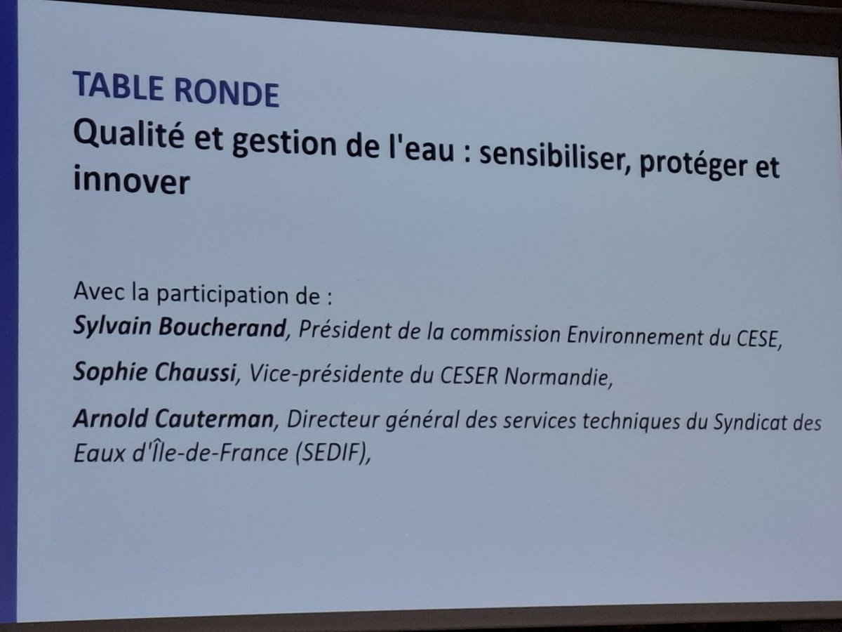 CESER de France (@ceserfrance) on Twitter photo Seconde table ronde sur la qualité de l'eau avec la participation de <a href="/SophieChaussi/">Sophie Chaussi</a>, Vice-présidente du <a href="/CESER_Normandie/">CESER de Normandie</a>, Seconde table ronde sur la qualité de l'eau avec la participation de <a href="/SophieChaussi/">Sophie Chaussi</a>, Vice-présidente du <a href="/CESER_Normandie/">CESER de Normandie</a>,