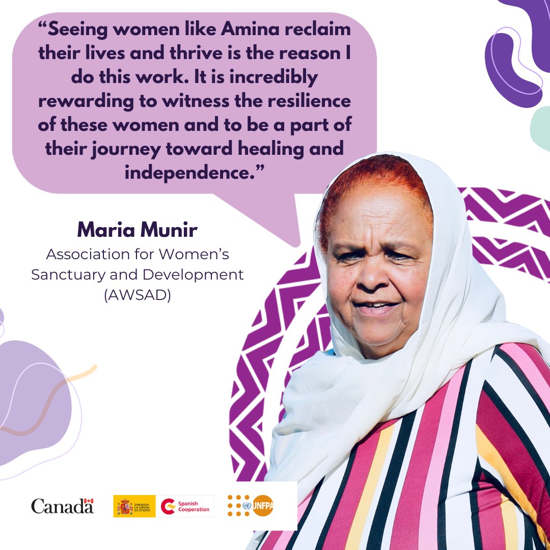 UNFPAEthiopia's tweet photo. Maria Munir’s lifelong dedication to protecting GBV survivors is a testament to the power of action and advocacy: https://t.co/tUI5qH6jPF 

Together, we can build a future where every woman &amp; girl lives free from violence.

#VoicesOfChange 🧡 #16Days https://t.co/x4HwoCulR9