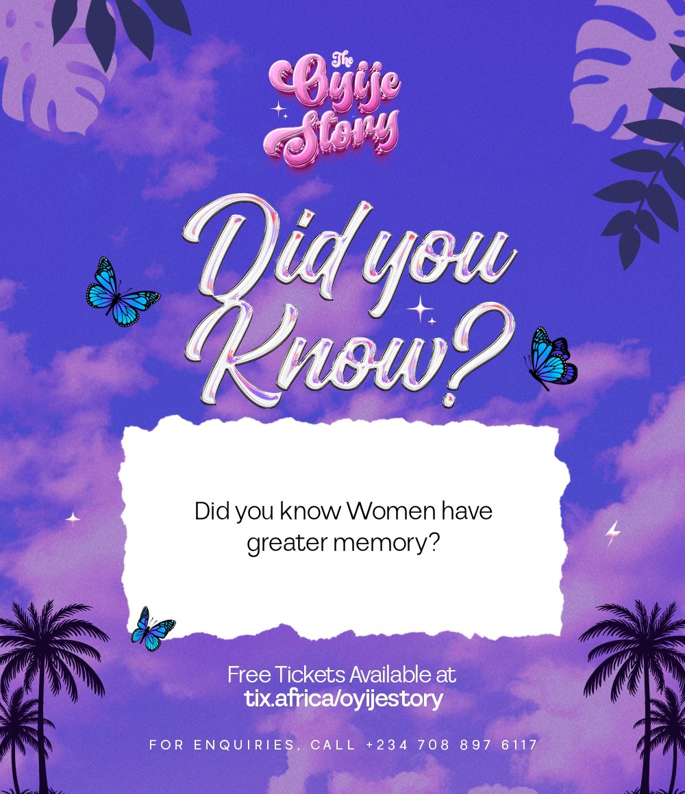 Oyije_'s tweet photo. Did you know? π₯Ή
Hit the link to register!
https://t.co/JlXc1osPWz
#oyije #theoyijestory #explorepage #oyijelive #trendingpost #jesusgirls #fyp #afrogospel #oyijeafrica #lambculture #yahcasa https://t.co/kgN2ojG9ik