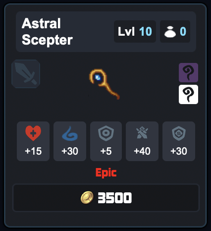 iolegion's tweet photo. Enjoying Legion or on the fence about giving it a try? This week only, if you join our Discord server, you will receive this Epic-level weapon! A great boost to one of your mages! 
https://t.co/RpeSlTWxUb 
#indiegame #gaming #indiegaming #pvp #RPG https://t.co/OBH0aoqCYa