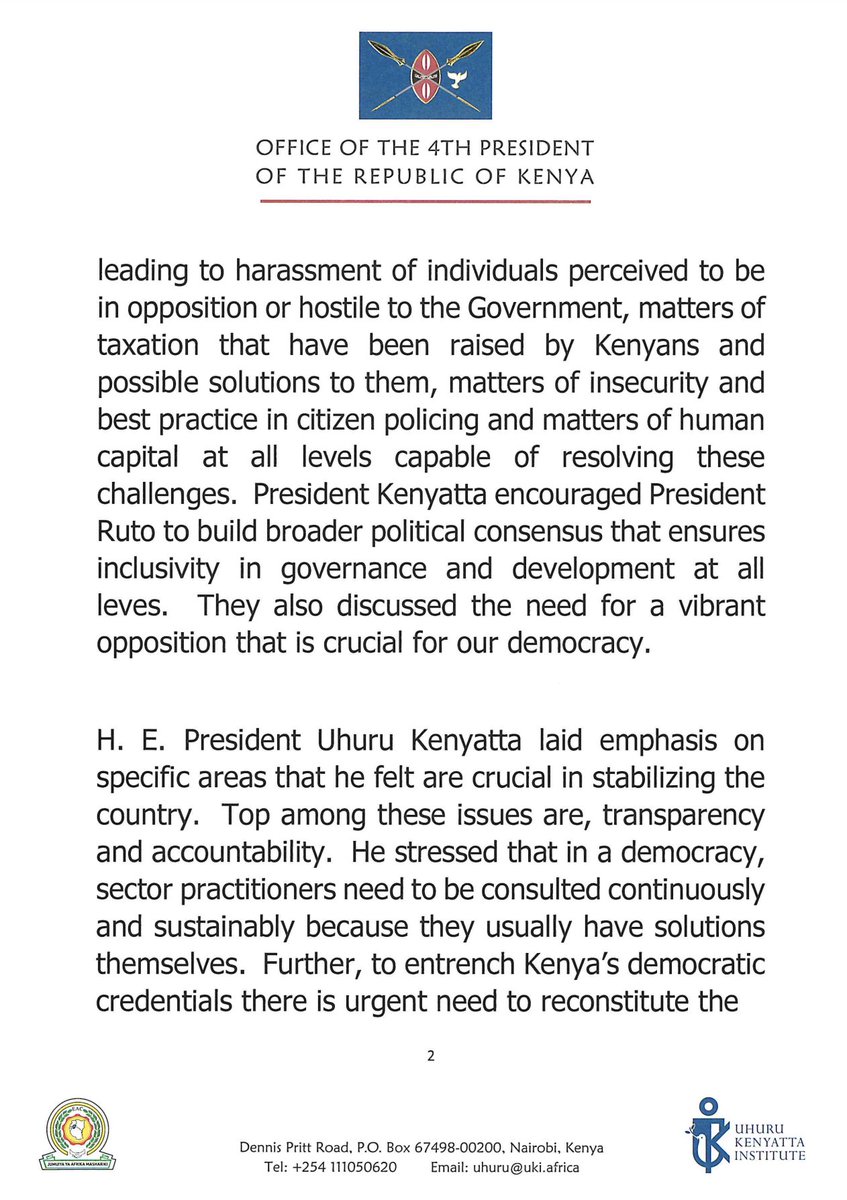 Office of the 4th President of Kenya. tweet media