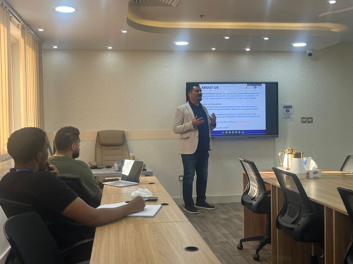 fsmqc's tweet photo. "انطلاقة جديدة نحو بيئة عمل أكثر أمانًا! 
🚀بدء فعاليات دورة  ISO45001:2018 (OHSMS)                                                                
لتعزيز نظام إدارة السلامة والصحة المهنية في مؤسساتنا. 
معًا نحو تحقيق بيئة عمل صحية وآمنة للجميع

#معايير_السلامة #فايف_ستارز https://t.co/FmknLn2QFg