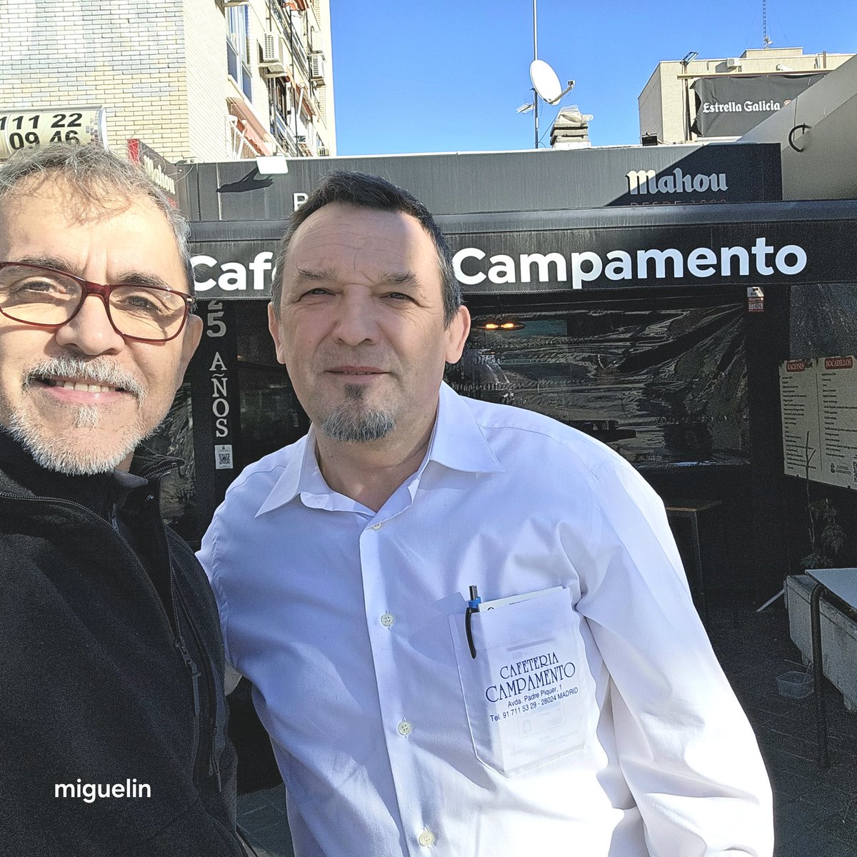 SEGOMADRID's tweet photo. Que Buena Gente es mi amigo @ValencianoAngel de la cafetería Campamento, que bueno estaba el caldo y que bien olía ese cocido que estaban sirviendo en sus mesas.

Gracias Angel por todo https://t.co/XLAWM4zOty