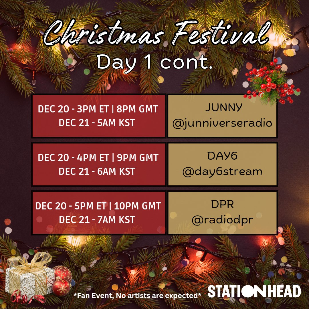 brosesradio's tweet image. LINEUP (Day 1)

These are the Christmas houses we will visit 🎄 , every station will have 1 hour and have about 3 songs of Christmas cheer along with their artists music ☃️

Please share and invite everyone 🎅

#SHXmasFest2024 @STATIONHEAD