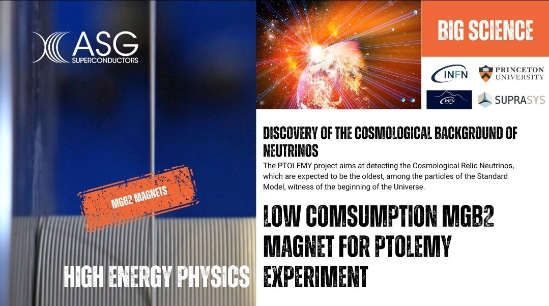 Low comsumption #MgB2 magnet for Ptolemy experiment <a href="/INFN_/">INFN</a> <a href="/SUPRA_SYS/">SUPRASYS</a>