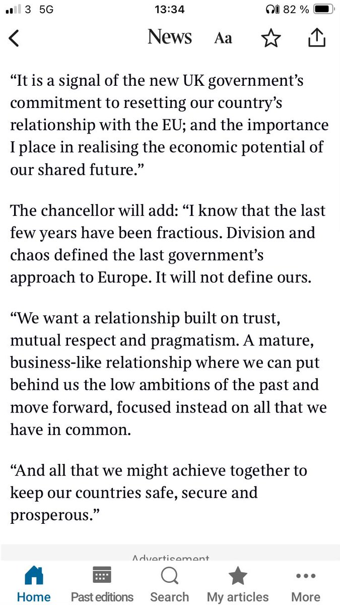 This is the best  UK government pronouncement on our relationship with the EU I can recall since the Referendum. 
Well said Rachel Reeves: