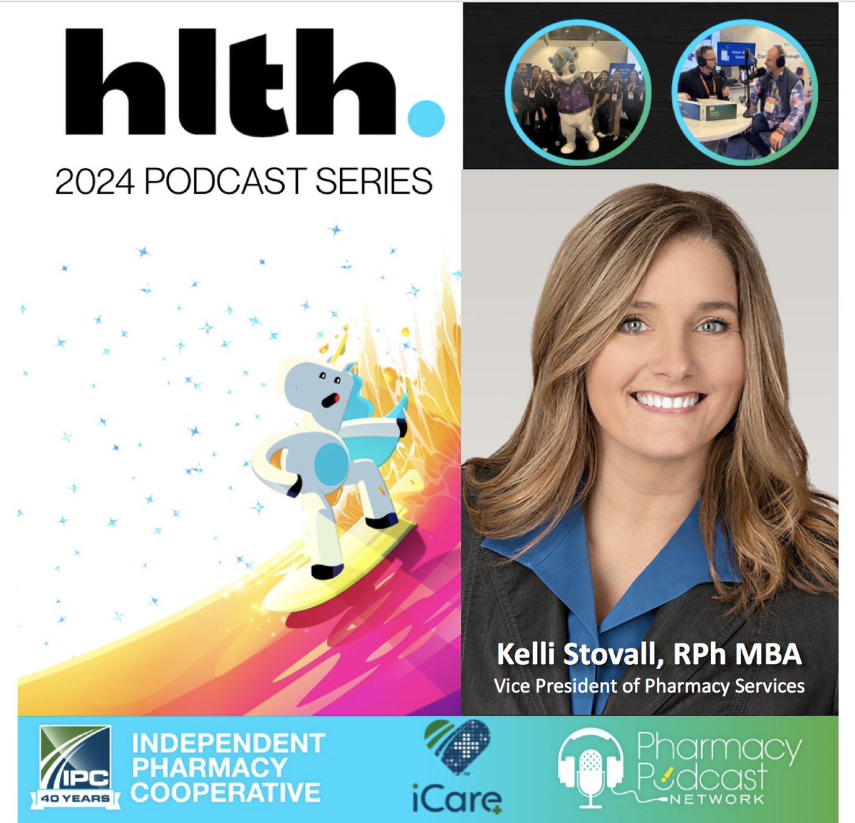 Part Two of the <a href="/HLTHEVENT/">HLTH</a> #HLTH2024 #podcast series from the Pharmacy Podcast Network featured Vice President of Pharmacy Services, Kelli Stovall, RPh MBA with Independent Pharmacy Cooperative (<a href="/ipcrx/">IPC</a>) Kelli shares her vision for the new independent pharmacies adopting