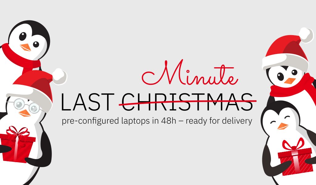 TUXEDOComputers's tweet photo. If you want a relaxed start to the Christmas holidays, you can fall back on our pre-configured devices - these are ready for dispatch in 48 hours! 

https://t.co/LYXcP8wCYr

#tuxedo #preconfigured #linux #laptops #christmas https://t.co/BbBYc9qJgJ