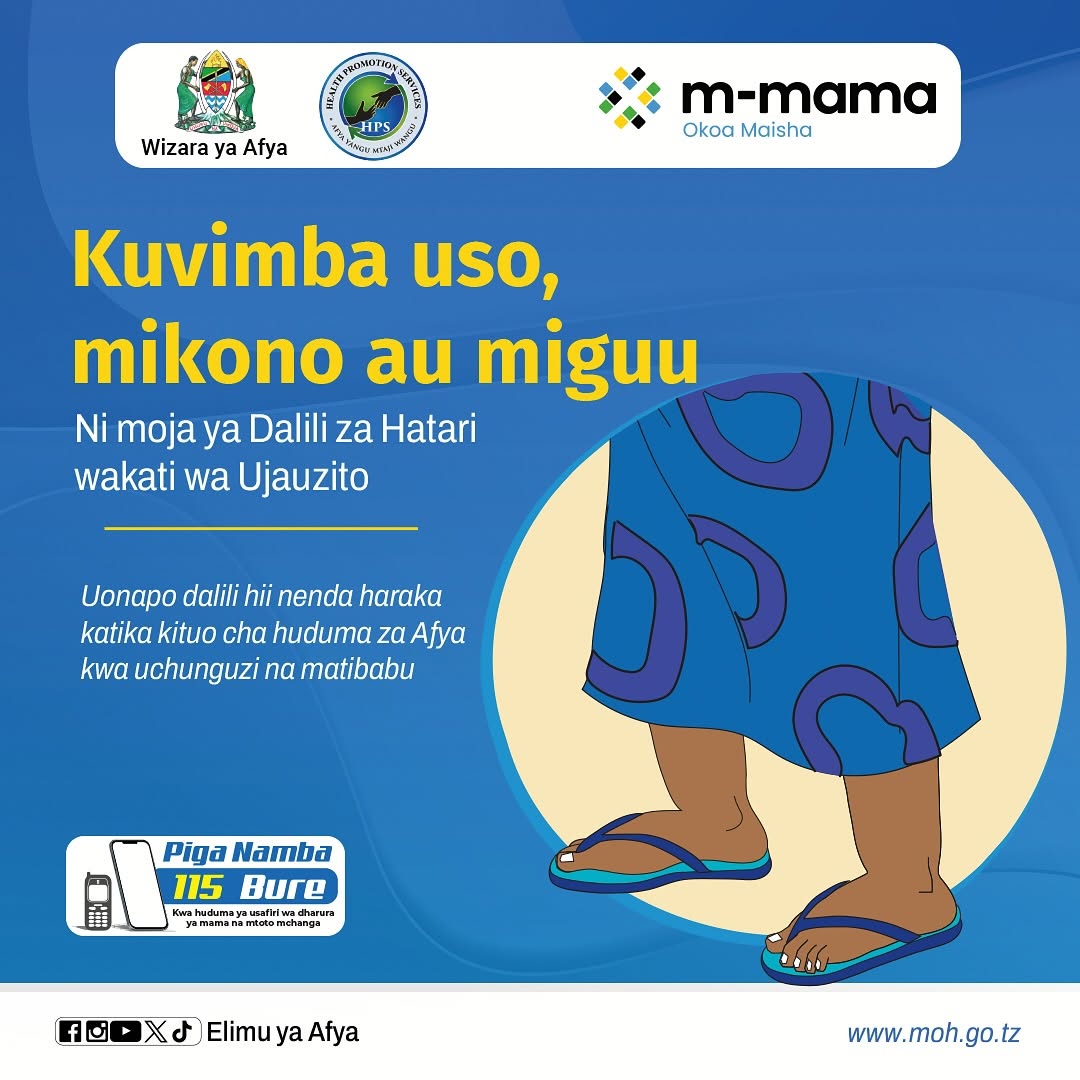 m_mamatz's tweet photo. Huduma ya m-mama kwa wajawazito

Katika kipindi cha ujauzito hadi kujifungua, usikae mbali na huduma ya m-mama; hii itakusaidia kuondoa wasiwasi na hofu zinapojitokeza dalili za hatari kwa mama

Piga simu bure kwenda namba 115 ili kupata huduma hiyo. https://t.co/4IiE5Rc0d3