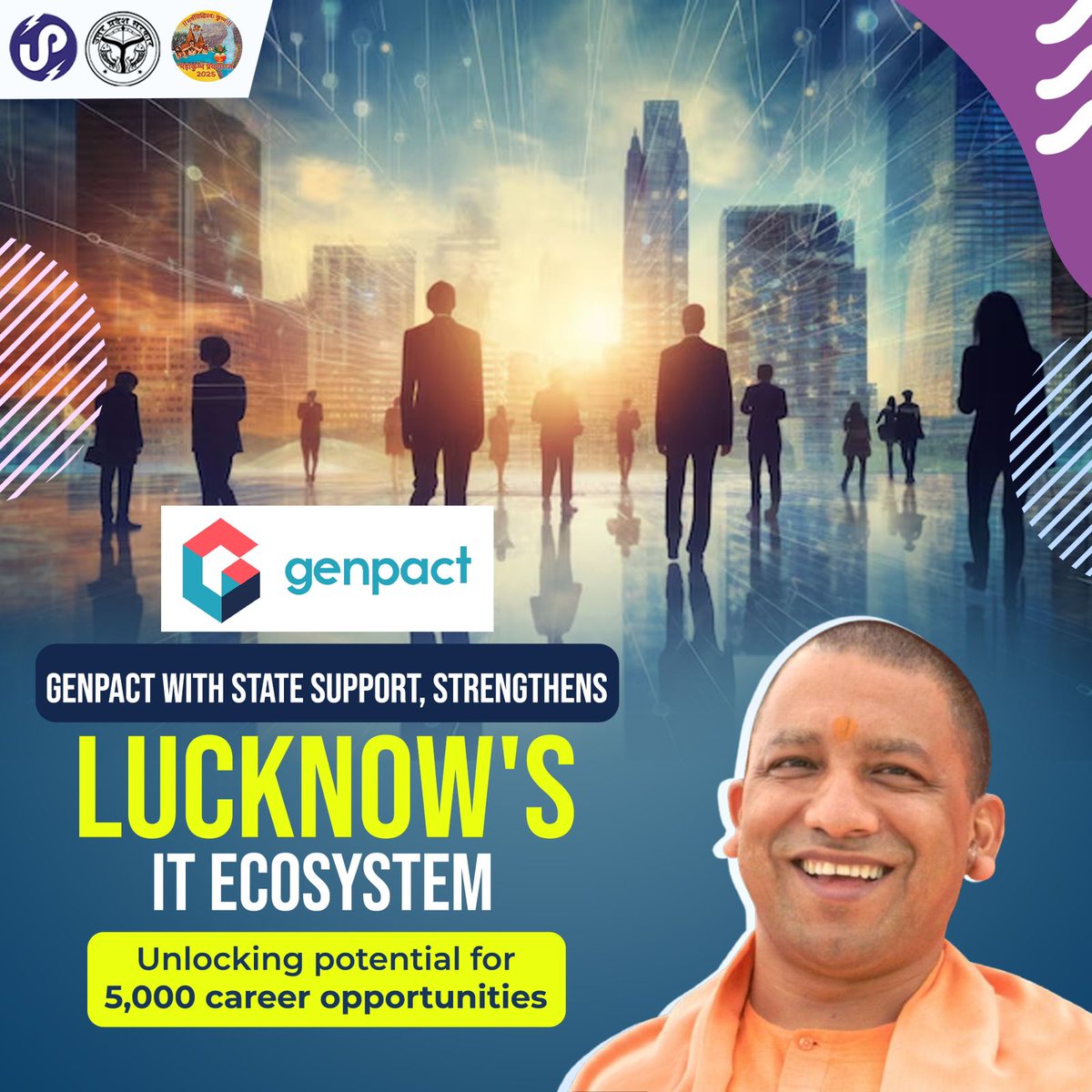 UPStartuppolicy's tweet photo. Delivering what Promised..!!
Lucknow’s IT Revolution: Genpact’s Arrival Marks a New Era
#TransformingLucknow #ITGrowth #GenpactInLucknow #EmergingTechHub https://t.co/0hqYhZYhGW