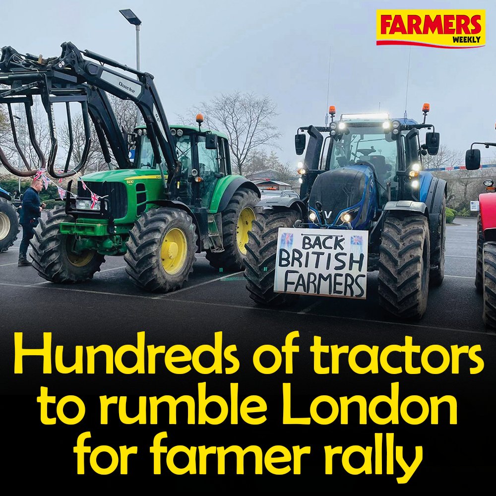 🚜 More than 300 tractors will converge on Westminster this week as farmers from across the UK intensify their protests against government policies perceived as hostile to British agriculture.

READ MORE: ow.ly/aQwU50Unrme