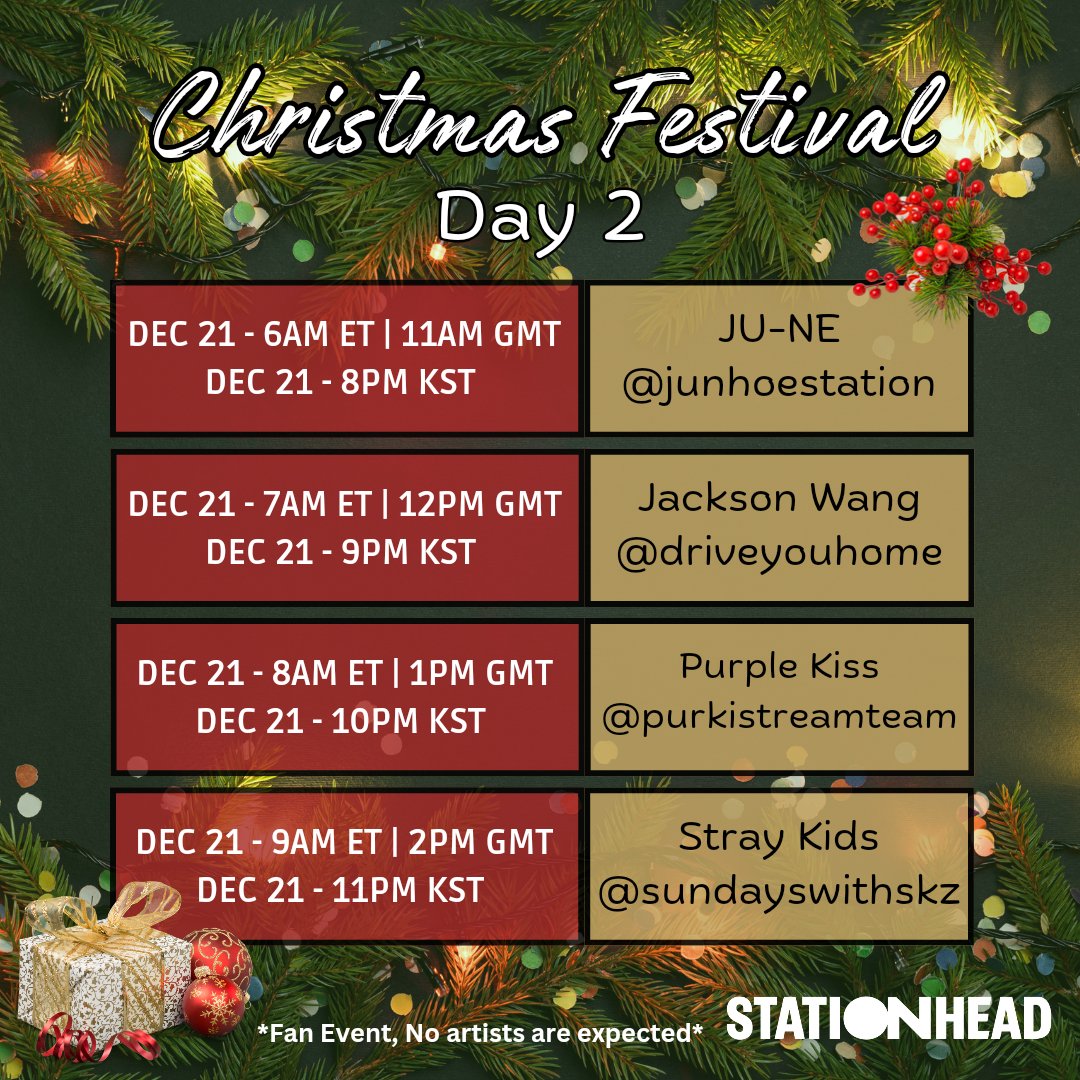 brosesradio's tweet image. LINEUP (Day 2)

These are the Christmas houses we will visit 🎄 , every station will have 1 hour and have about 3 songs of Christmas cheer along with their artists music ☃️

Please share and invite everyone 🎅

#SHXmasFest2024 @STATIONHEAD