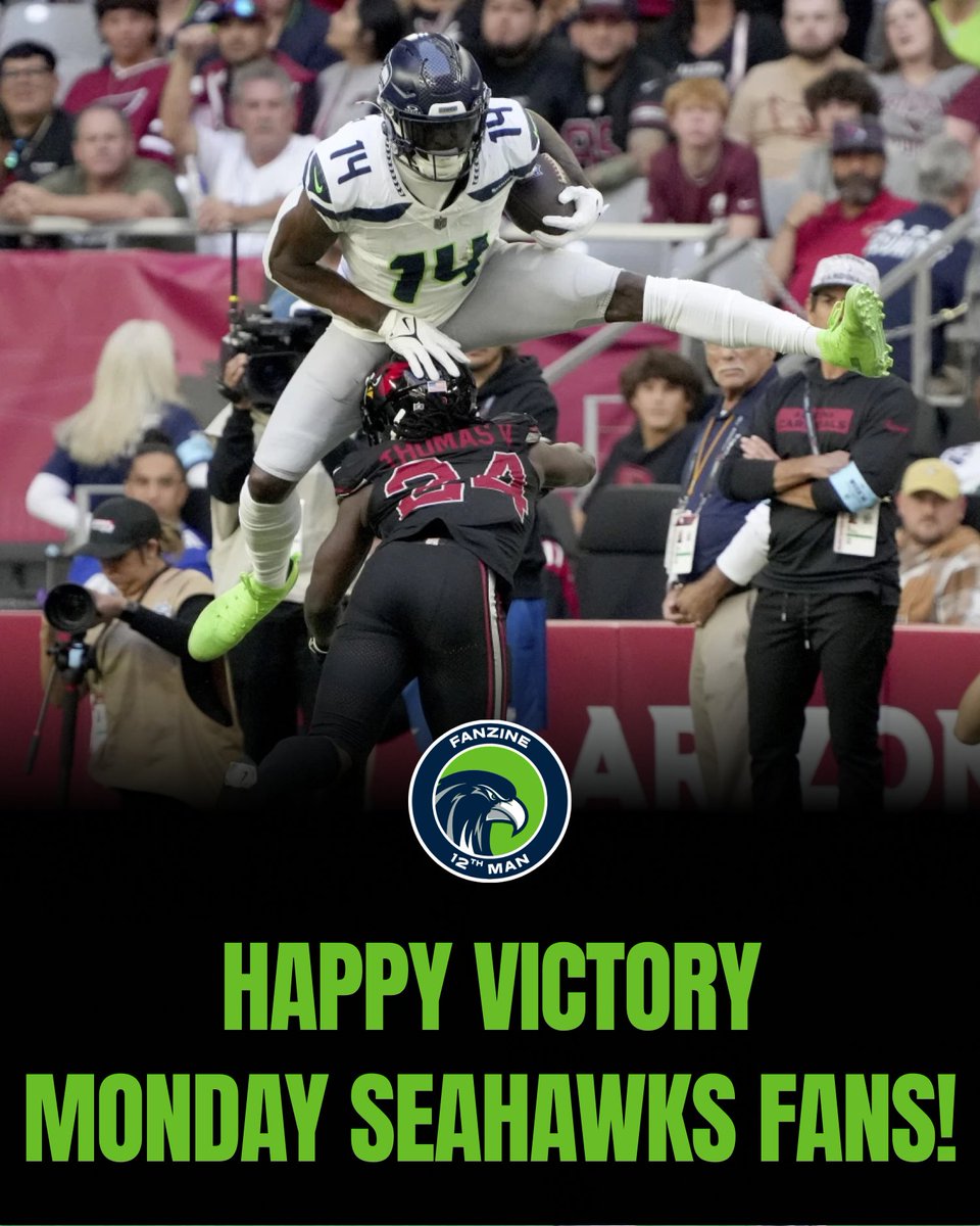 12thMan_App's tweet image. Starting the week off well🤝 

Happy Victory Monday, #Seahawks fans!