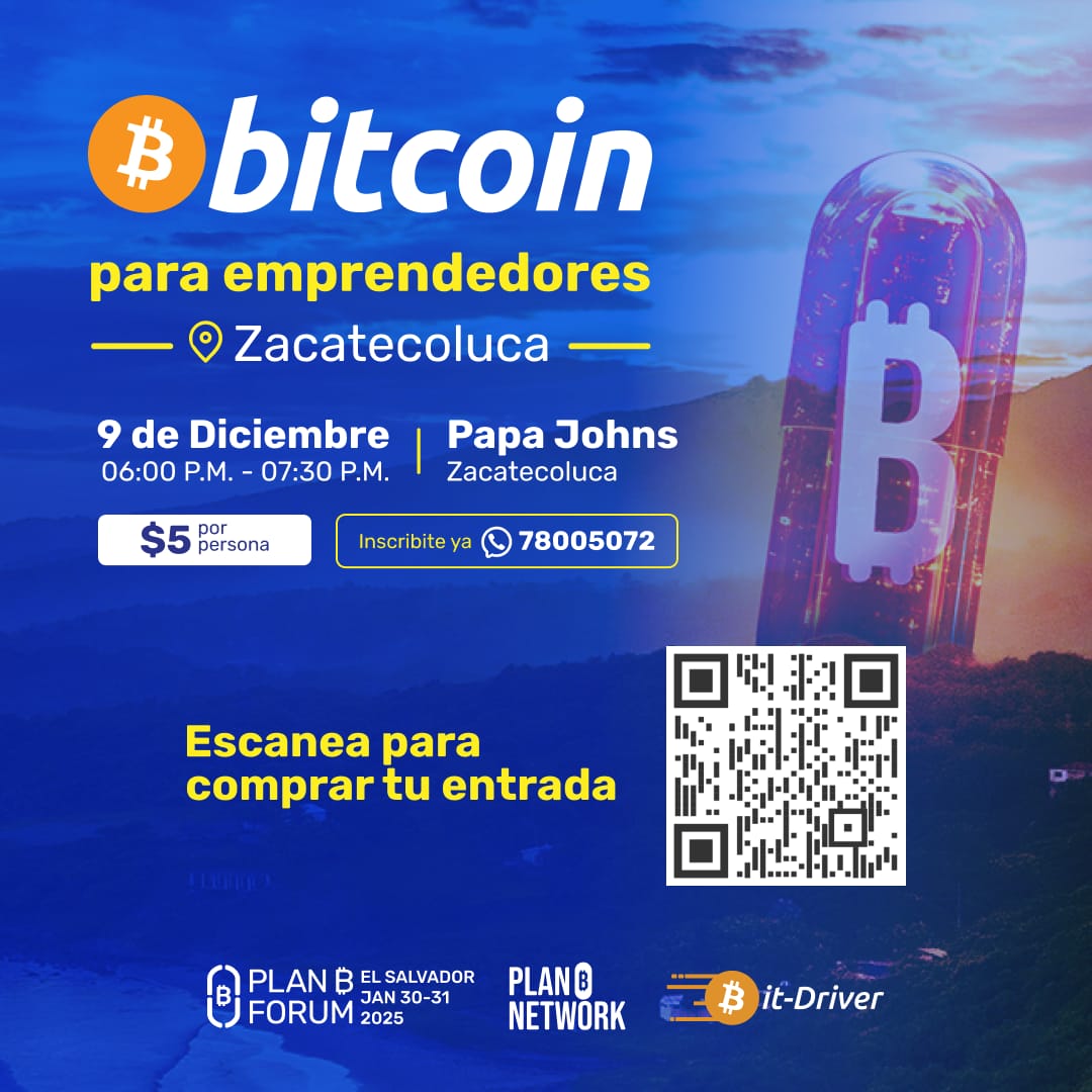 Hoy tenemos una actividad muy especial... Taller de Bitcoin para  emprendedores En Zacatecoluca, El Salvador 🇸🇻😎 Gracias a  @PlanBElsalvador & @pasoapaso_sv por el apoyo!