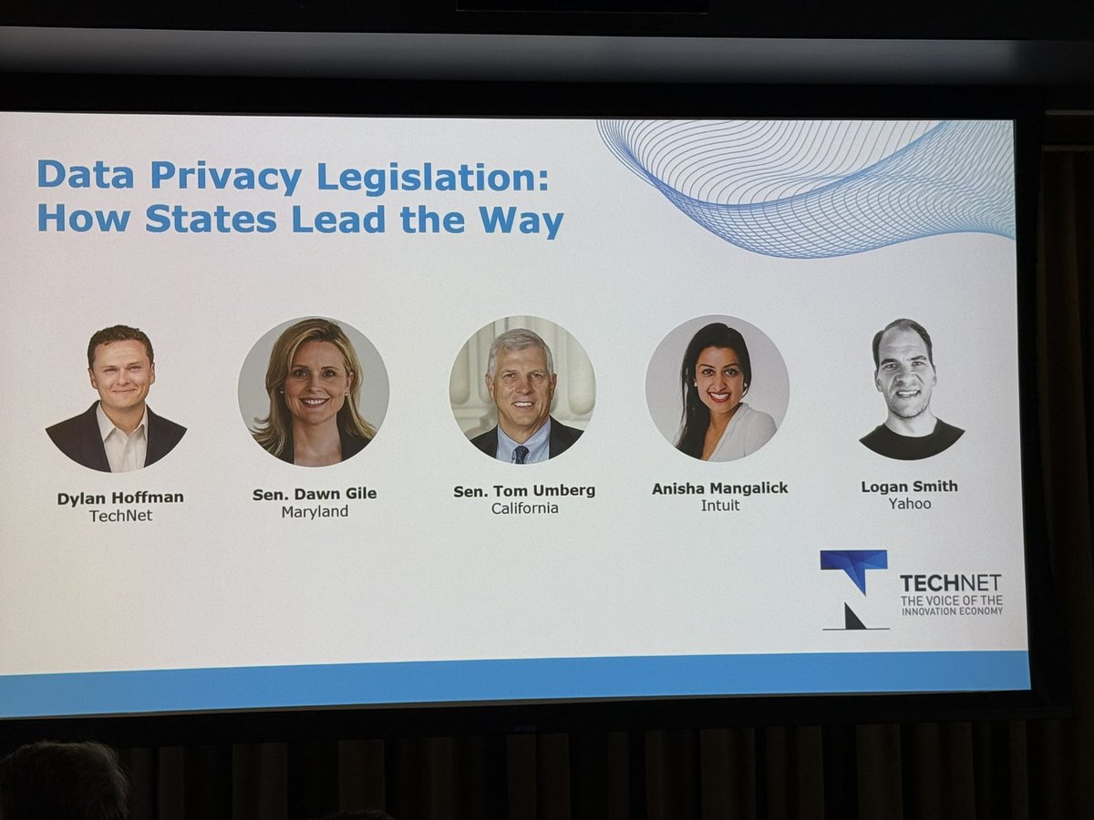 Thank you <a href="/TechNetUpdate/">TechNet</a> for the opportunity to discuss Maryland’s online data privacy law I sponsored with <a href="/SaraLove4MD/">Senator Sara Love</a>. Protecting personal info while fostering innovation is key, and collaboration with tech leaders is vital to this progress.