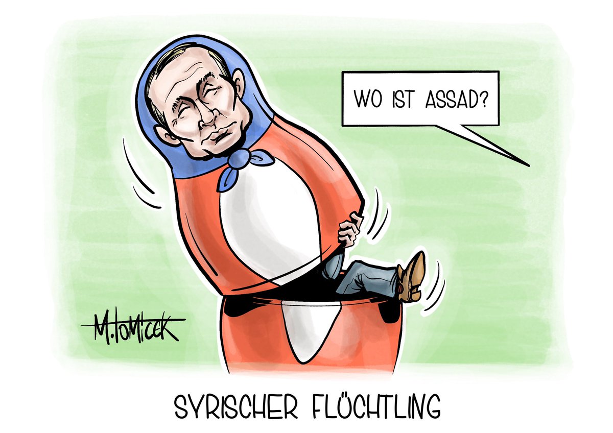 #Syrien: #Assad-Sturz und seine Flucht nach #Russland.

#Moskau #Putin #AssadSturz #Karikatur
