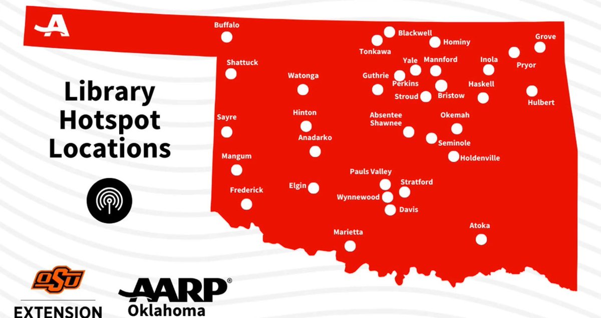 Rural Oklahoma community libraries get funds for internet hotspots buff.ly/3ONQWxc via <a href="/KOSURadio/">KOSU</a> &amp; @AnnaPope2022
#okhealth #ruralhealth