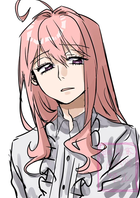 一次創作落書き。寧々さんにこういう顔をさせるのが好き過ぎる 