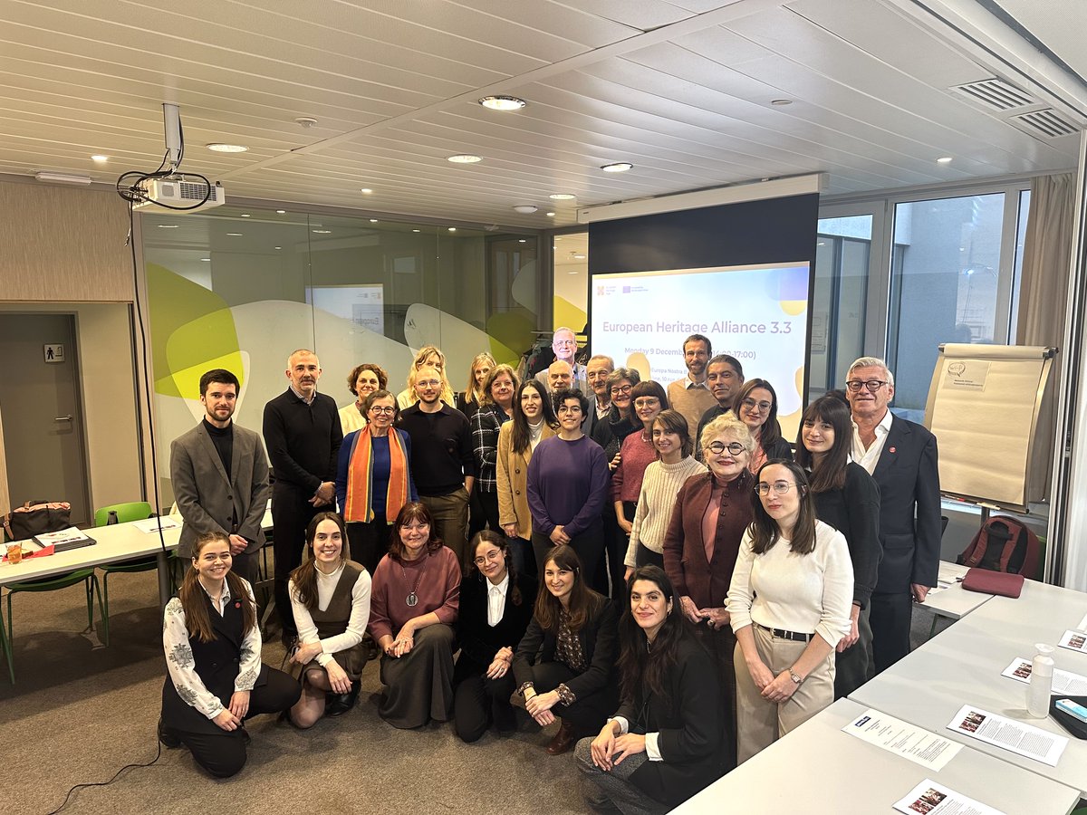Delighted to gather in person for the #EuropeanHeritageAlliance meeting. This comes at a pivotal time as new 🇪🇺 institutions assume their roles. Together we advocate for recognition of #culture &amp; #heritage as key drivers for achieving strategic objectives within &amp; beyond the EU🤝