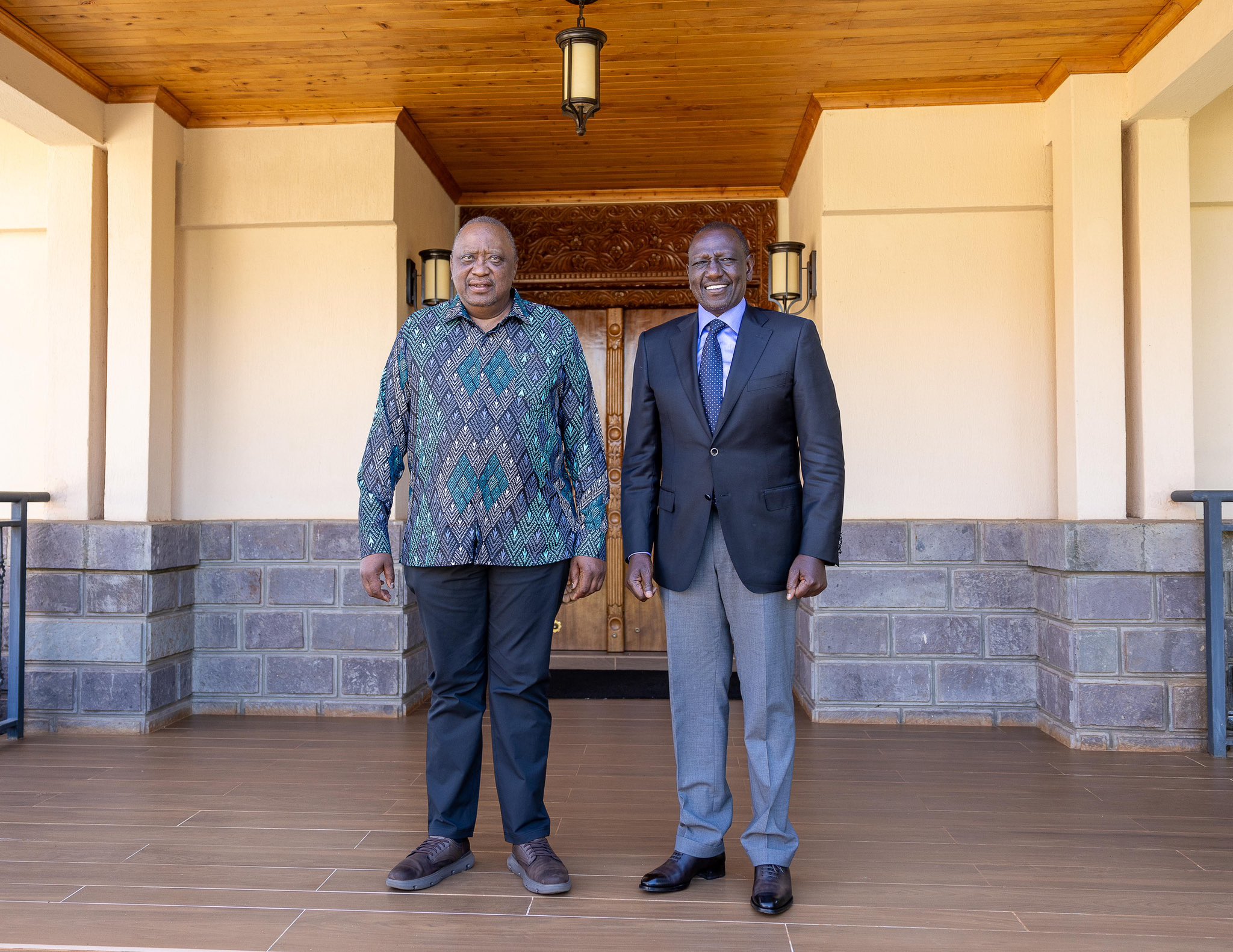 Ruto with Uhuru Kenyatta during ichaweri tour. Photo: William Ruto Source: Facebook