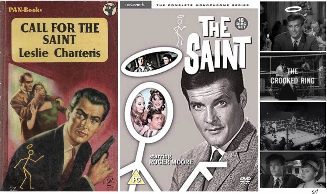 SaveRedlandLibr's tweet photo. 3pm TODAY on @TalkingPicsTV
From 1965, s4 Ep 3 📺 #TheSaint “The Crooked Ring” directed by #LeslieNorman & written by #TerryNation
Based on a 1948 #LeslieCharteris shortstory📖 “The Masked Angel”
🌟#RogerMoore #WalterBrown #TonyWright #MeredithEdwards #JeanAubrey #NosherPowell https://t.co/PfD9TcXQm2
