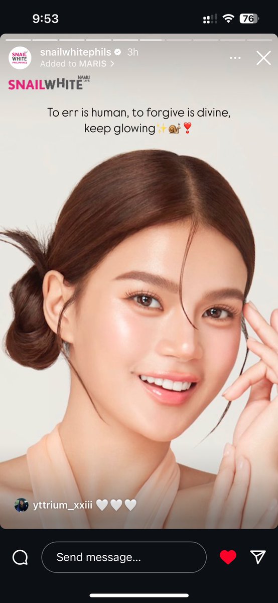RJ ✨ (@hydrodjen23) on Twitter photo Guys!!! Let's follow #SnailWhitePH on all social media platforms!!! let's support and love this brand!!! 💯🫶🥹
<a href="/MissMarisRacal/">Maris Racal</a> #MarisRacal Guys!!! Let's follow #SnailWhitePH on all social media platforms!!! let's support and love this brand!!! 💯🫶🥹
<a href="/MissMarisRacal/">Maris Racal</a> #MarisRacal