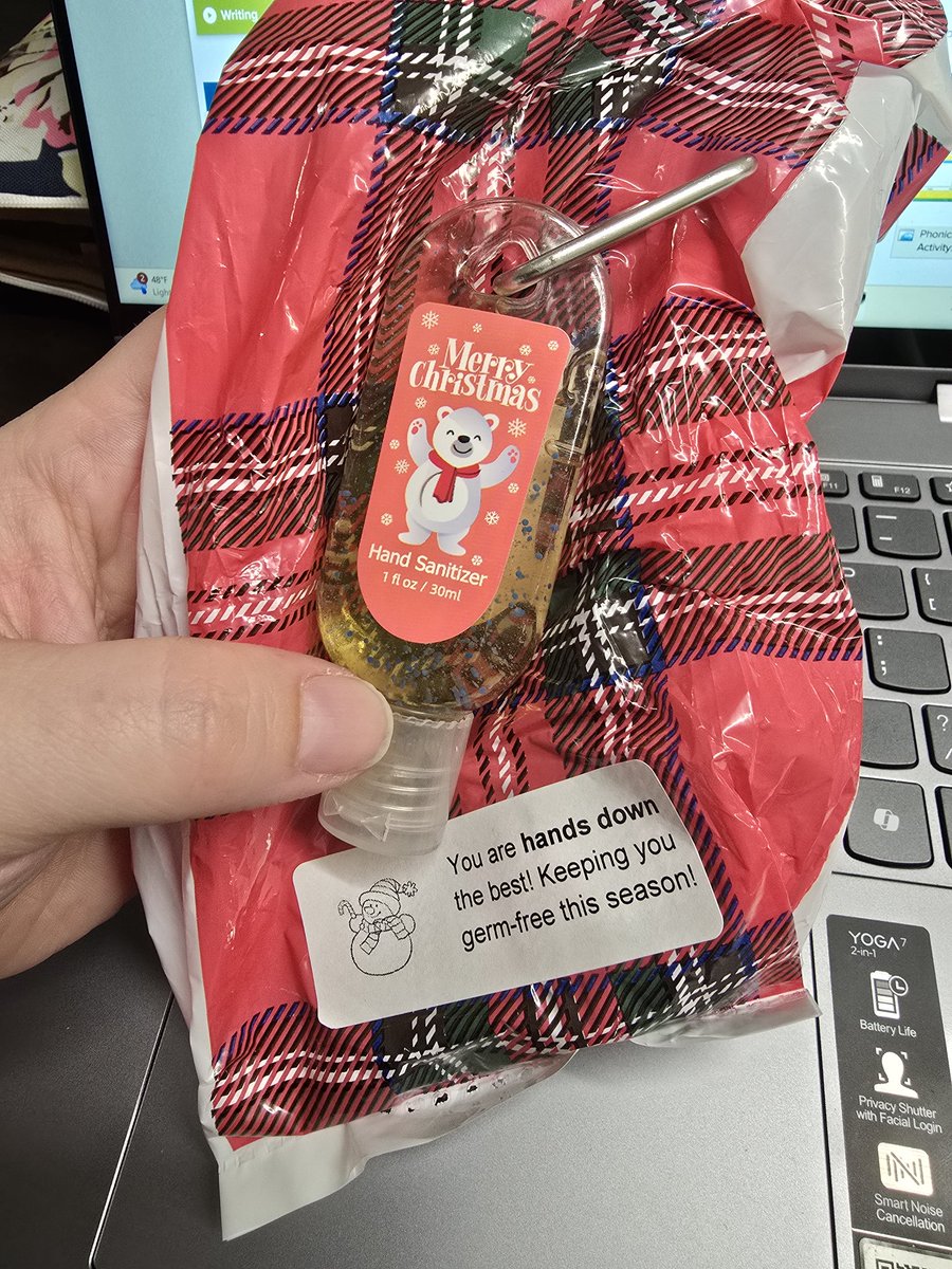 On the third day of christmas , <a href="/Scurlockbears/">Scurlock Elementary School</a> gave to me , sanitizer to keep us germ free ! 🎄❤️💚