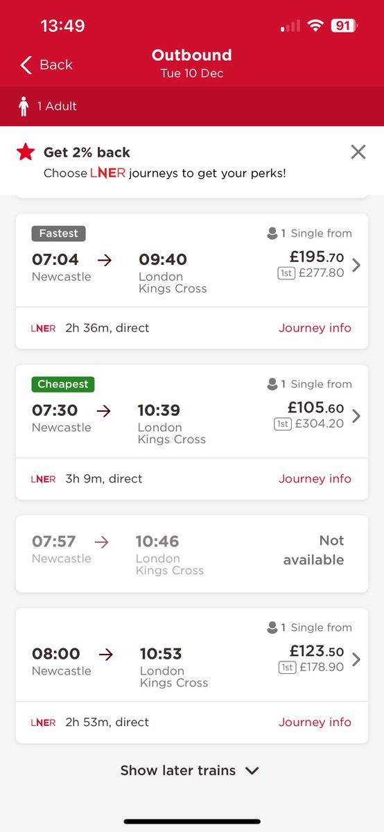 Matty_Slee's tweet photo. Got 2 train tickets Newcastle to London King’s Cross tomorrow morning for sale. Only after what I paid which was £80 for the pair. #SamFender #LNER #Newcastle #London https://t.co/paHPuPWuWu