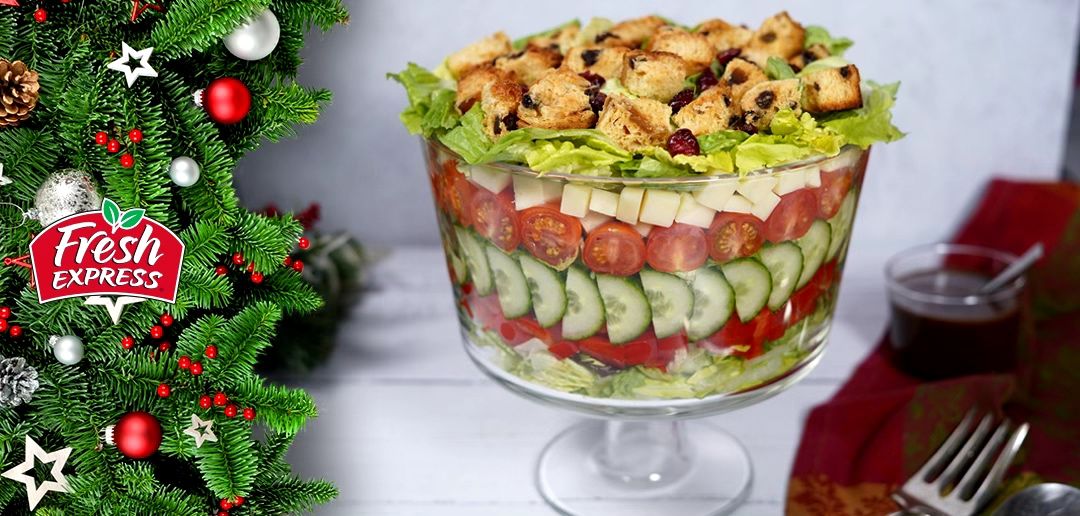 With 100+ Fresh Express® salads, there’s something for everyone! Make our Trifle Holiday Salad for your festive spread—layered &amp; bursting with flavor. Tag friends for a chance to win swag, coupons &amp; a TurboBlaze Air Fryer!  
freshexpress.com/recipes/salads…
#12DaysofFreshness #Giveaway