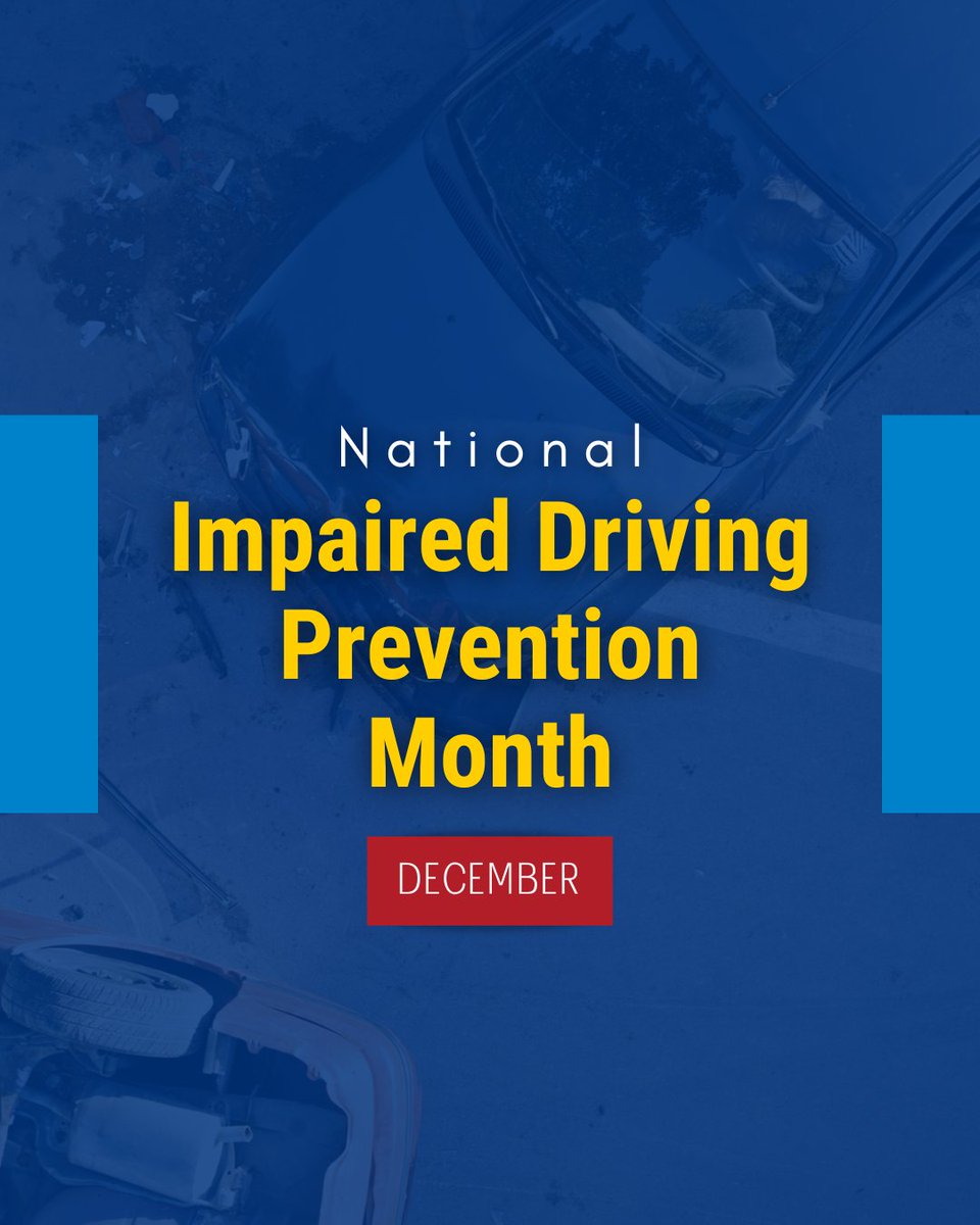 Sadly, more than 1,060 people died in alcohol-impaired-driving crashes in December 2022.

Always plan for a safe, sober ride home:
🚙 A rideshare
🚕 A taxi
🚗 A sober friend