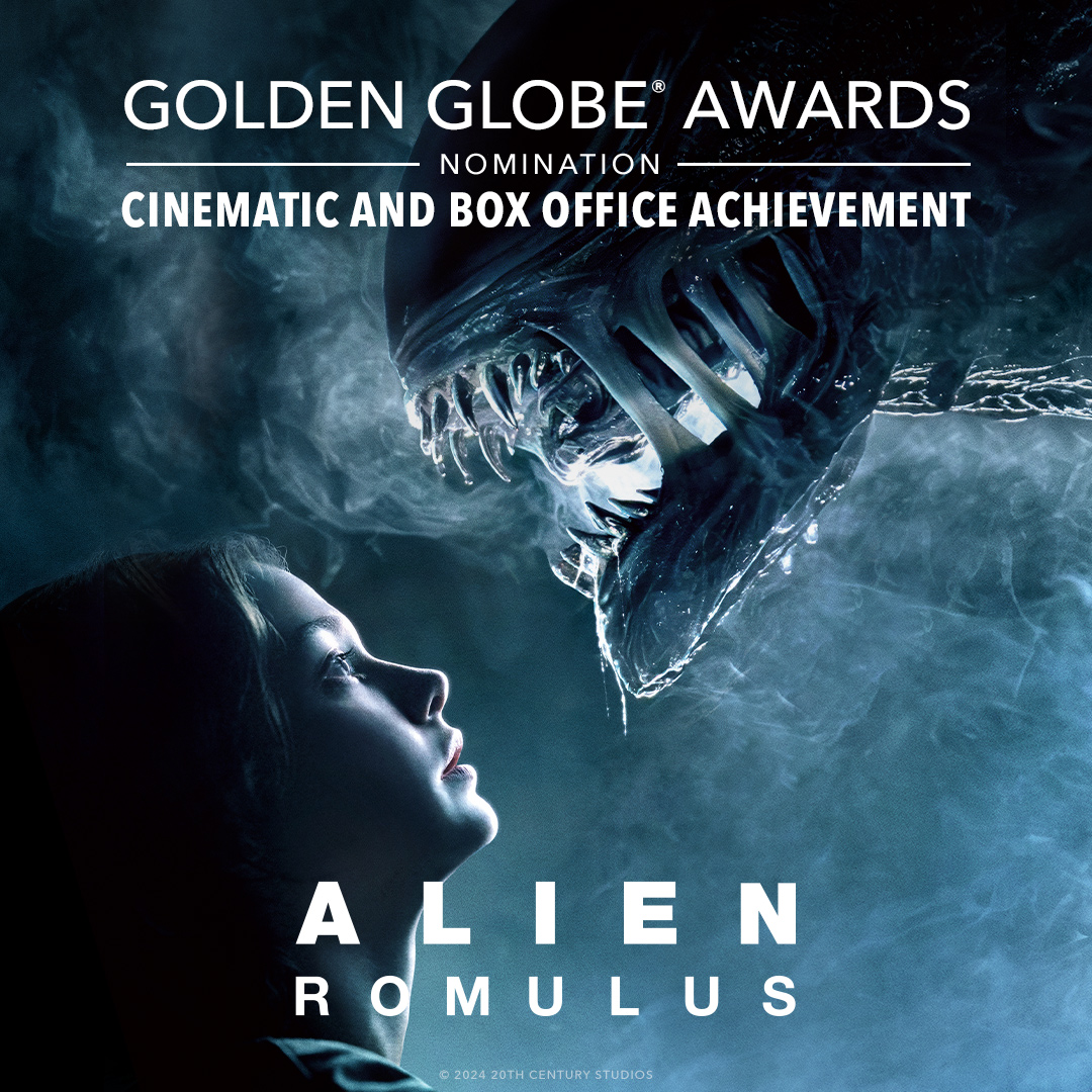 Congratulations to the cast and crew of #AlienRomulus for their Golden Globe Awards Nomination for Cinematic and Box Office Achievement.