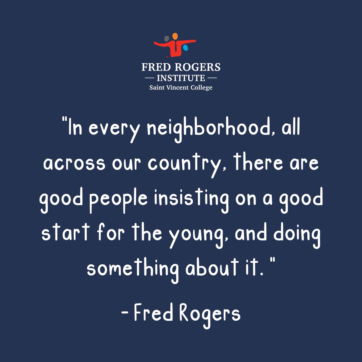 FredRogersInst's tweet photo. Good people everywhere are dedicated to ensuring that every child has a promising beginning, actively working to make a difference in their communities. #fredrogers #neighborhood #good https://t.co/UihO1Xw5vy