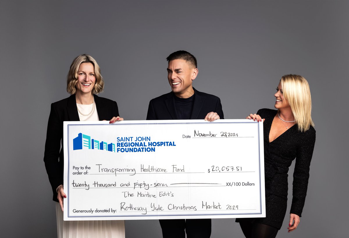 Thank you to everyone who came and supported @themaritimeedit’s Rothesay Yule in support of the Saint John Regional Hospital Foundation. Vendors, volunteers, sponsors, partners, attendees: you all made this happen. This money will go a long way supporting nurses in our region.